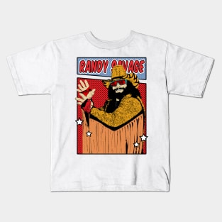 Randy Savage Pop Art Comic Style Kids T-Shirt